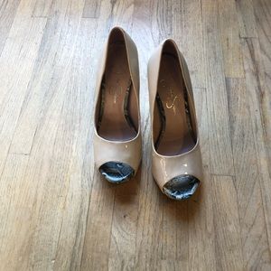 Jessica Simpson peep toe pumps